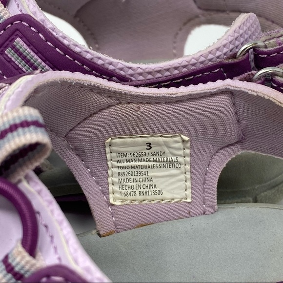 Khombu Sandy Kids Active Sandal Closed Toe.  Purple/Pink. Youth Size 3 - Picture 8 of 9
